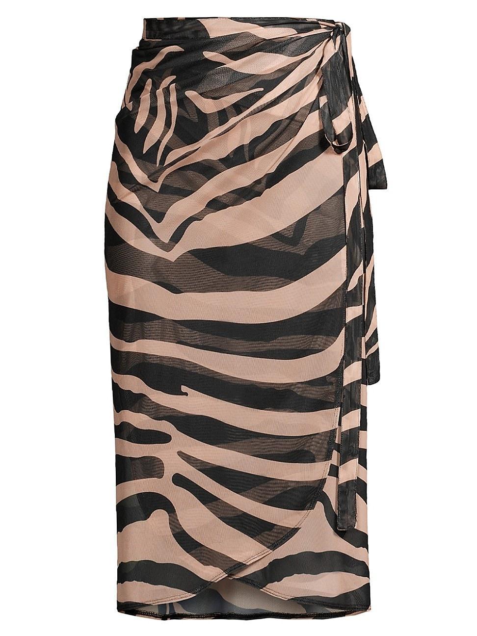 Womens Zebra Mesh Sarong Product Image