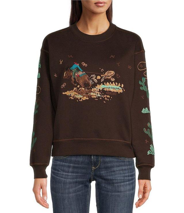 Ariat Riata Embroidered Crew Neck Sweatshirt Product Image