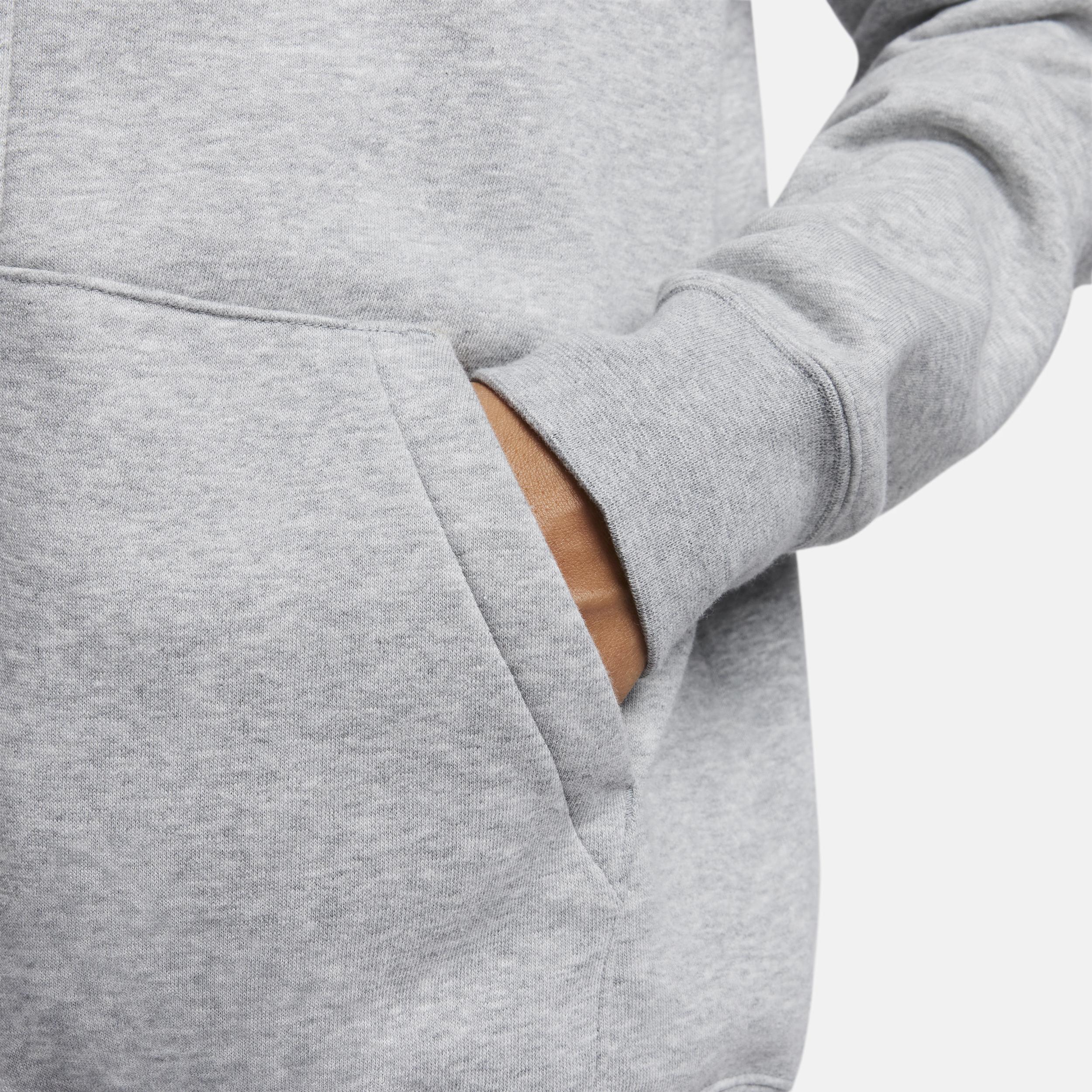 Womens Nike Sportswear Club Fleece Full-Zip Hoodie Birch Grey Product Image