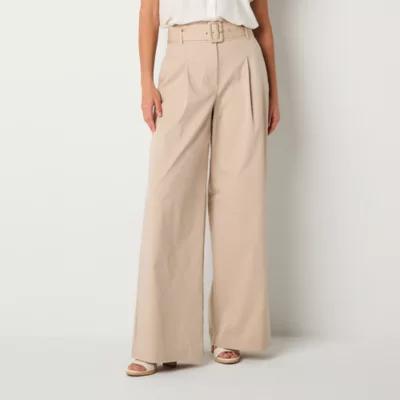 Worthington Womens Mid Rise Wide Leg Pant Product Image