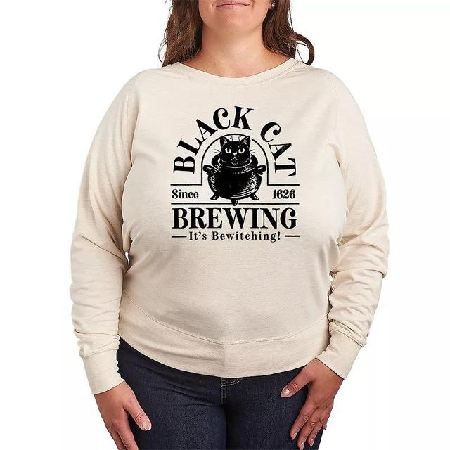 Plus Size Black Cat Brewing Pullover, Womens Product Image