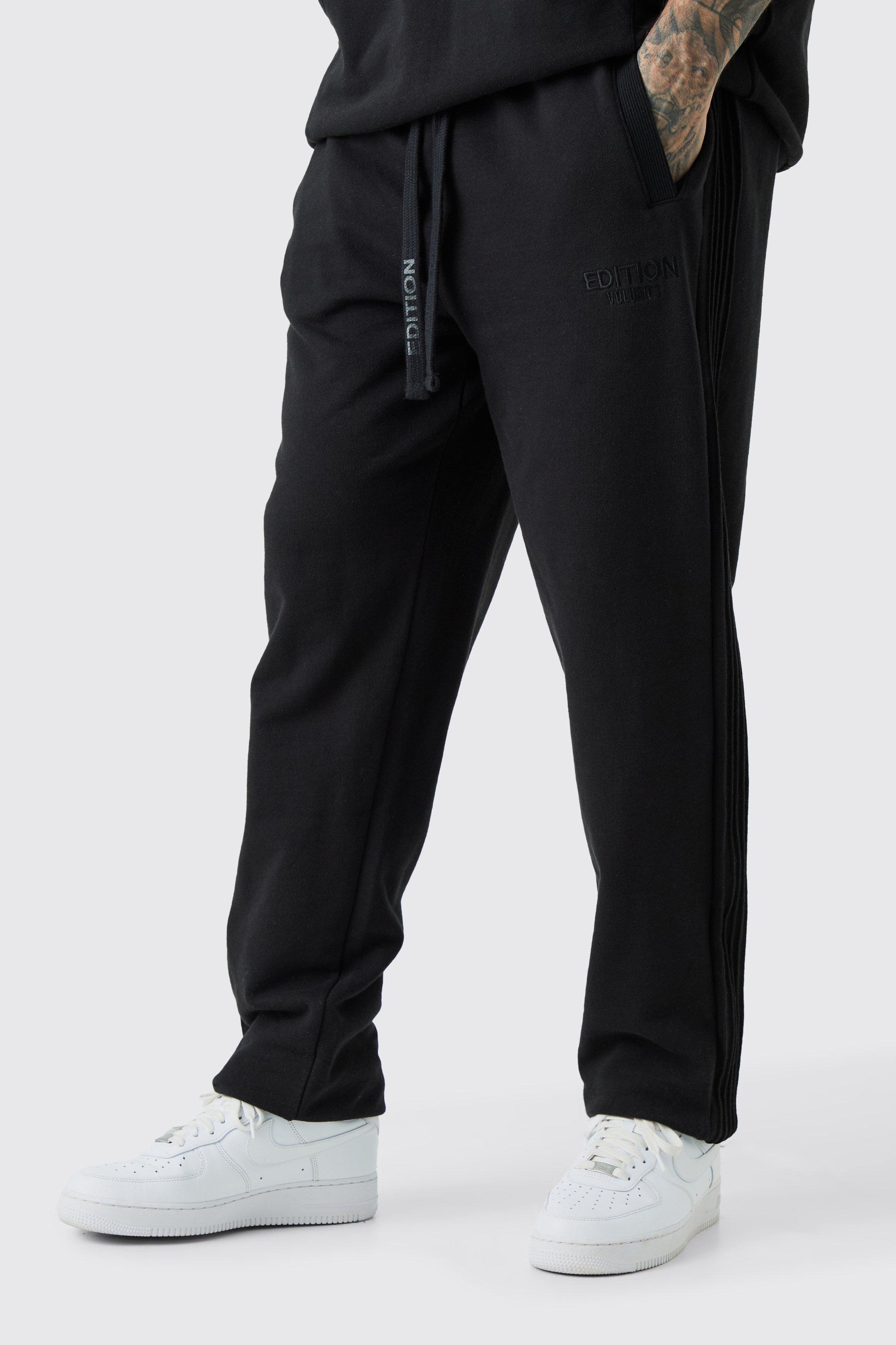 Tall EDITION Oversized Pintuck Detail Heavyweight Jogger | boohooMAN USA Product Image