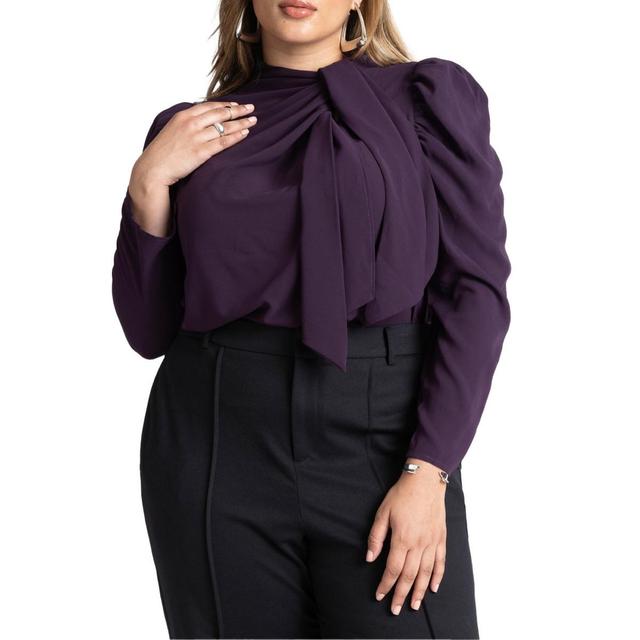 Eloquii Womens Drape Front Blouse Product Image