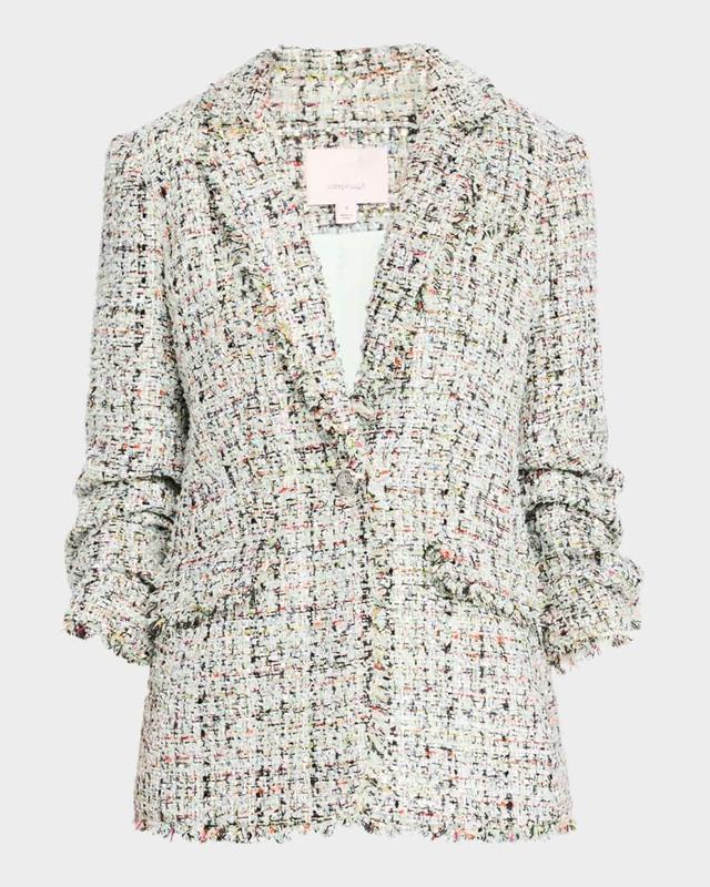 Khloe Single-Breasted Boucle Blazer Product Image