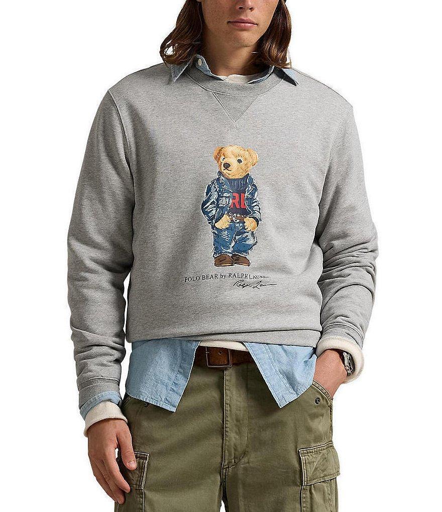 Polo Ralph Lauren Big & Tall Denim Bear Fleece Sweatshirt Product Image