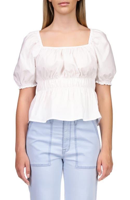 Sanctuary Lace-Up Back Peplum Top Product Image