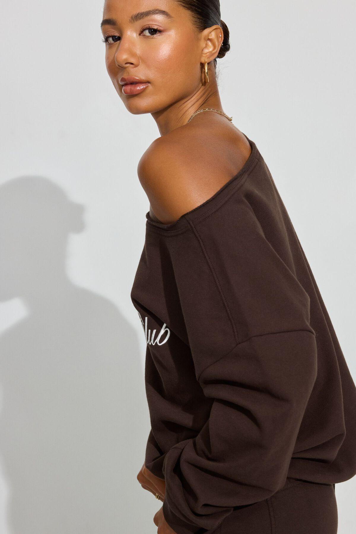 SoftTerry Off Shoulder Sweatshirt Product Image