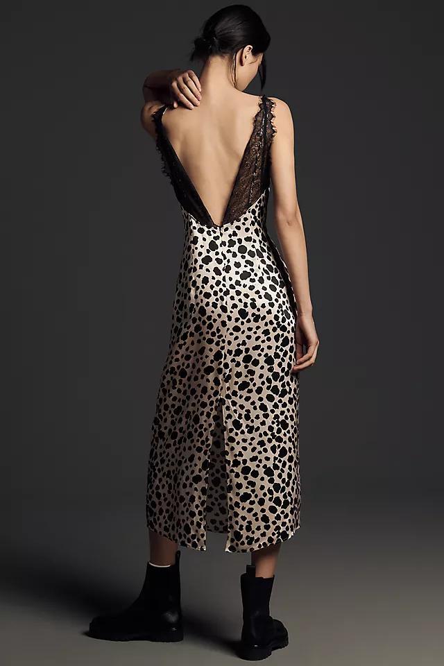 By Anthropologie V-Neck Open-Back Slip Midi Dress Product Image