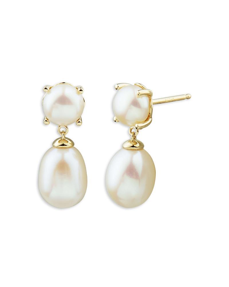 Bloomingdale's Cultured Freshwater Pearl Drop Earrings in 14K Yellow Gold - 100% Exclusive - Female Product Image