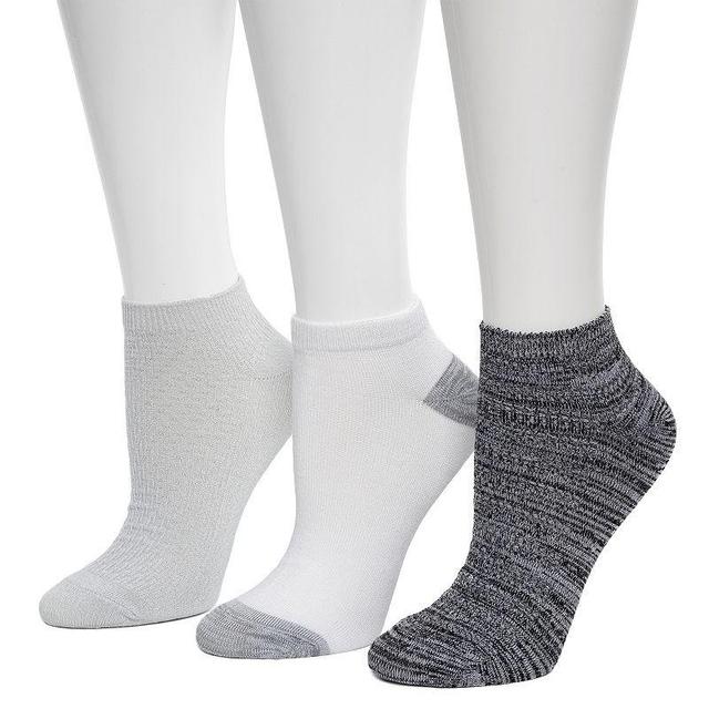 Womens Cuddl Duds 3-Pack Tulip Stitch Diagonal Rib Low-Cut Socks Product Image