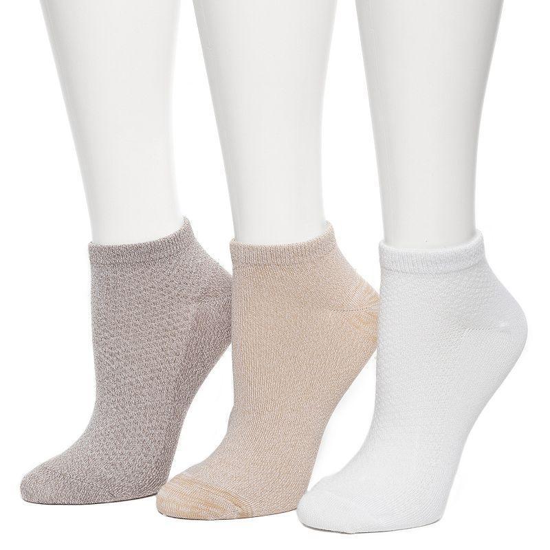 Womens Cuddl Duds Everyday 3-Pack Low Cut Socks Product Image