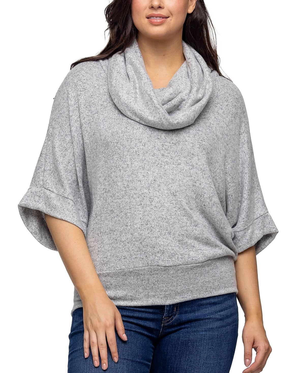 Womens 24Seven Comfort Apparel Cowl Neck Sweater Top Product Image