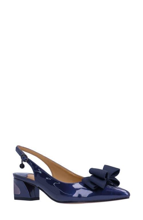 J. Renee Kimma Patent Bow Slingback Pumps Product Image