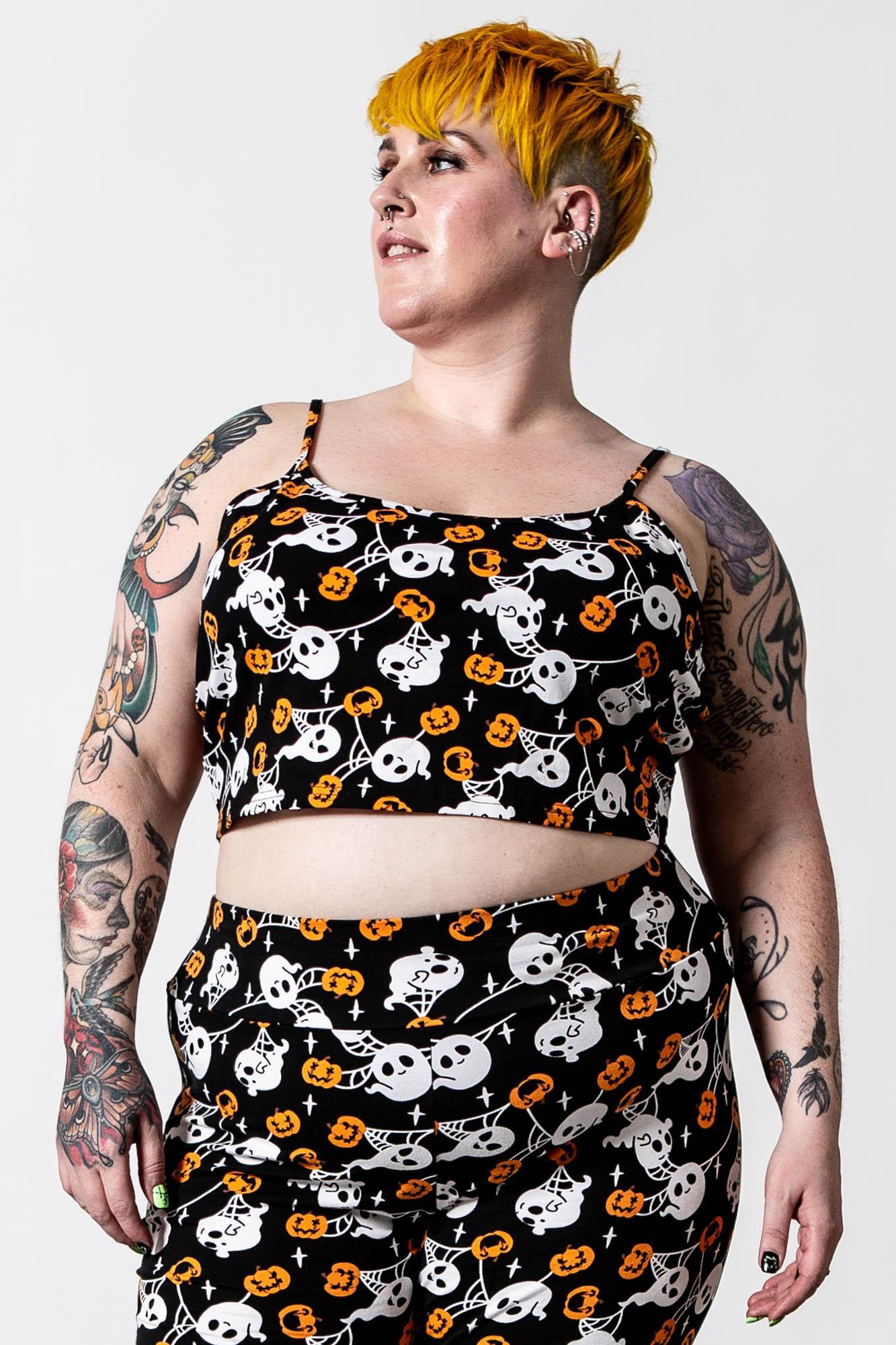 Haunted Pumpkin Cropped Cami Female Product Image