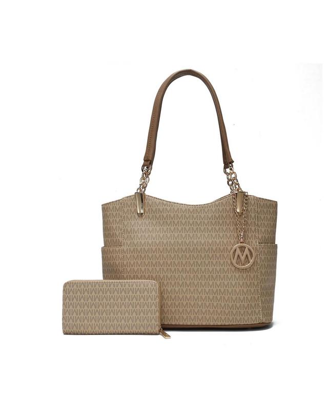 Mkf Collection Savannah M Logo Printed material Women s Tote and Wristlet Wallet by Mia K Product Image