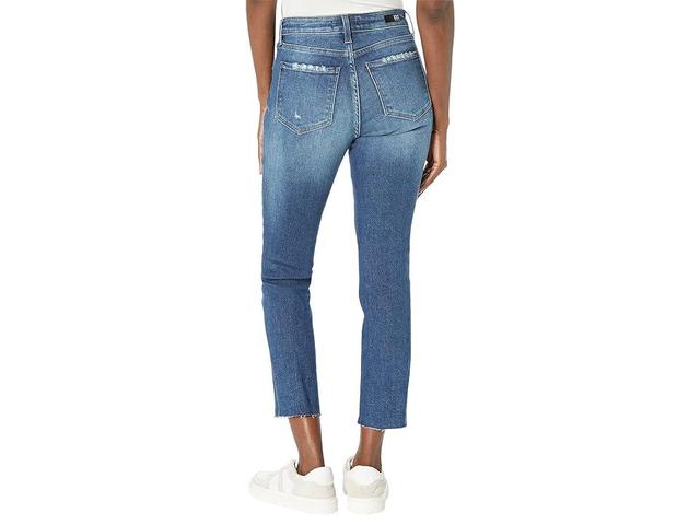 KUT from the Kloth Reese High-Rise Fab AB Ankle Straight Raw Hem in Relieve (Relieve) Women's Jeans Product Image