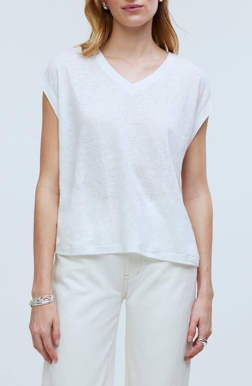 Madewell Relaxed Linen Blend V-Neck T-Shirt Product Image