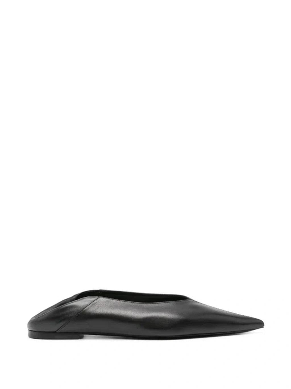 5mm Carolyn Leather Slippers In Black Product Image