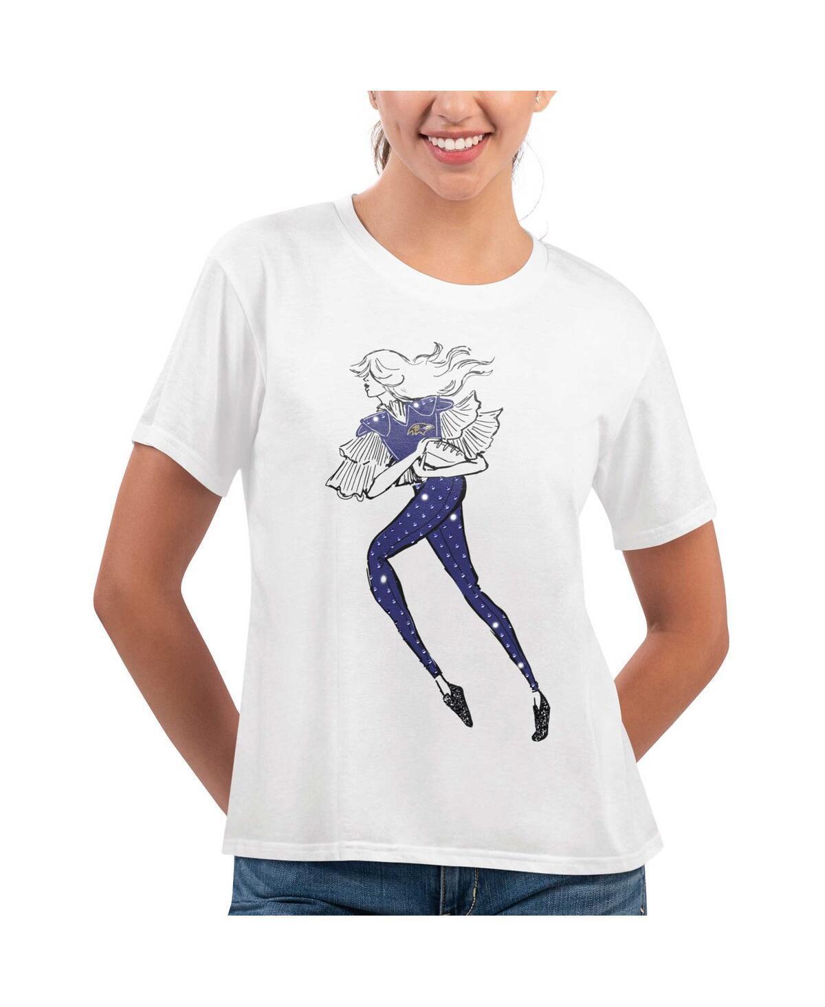 Womens G-iii 4Her by Carl Banks White Baltimore Ravens Play The Ball T-shirt Product Image