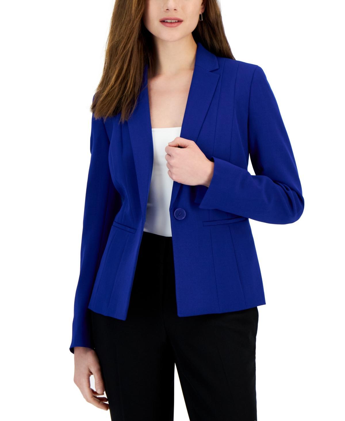 Kasper Petite Crepe One-Button Blazer Product Image