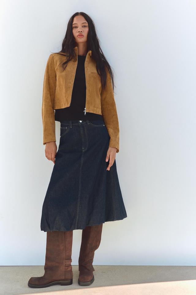 TRF DENIM BALLOON SKIRT Product Image