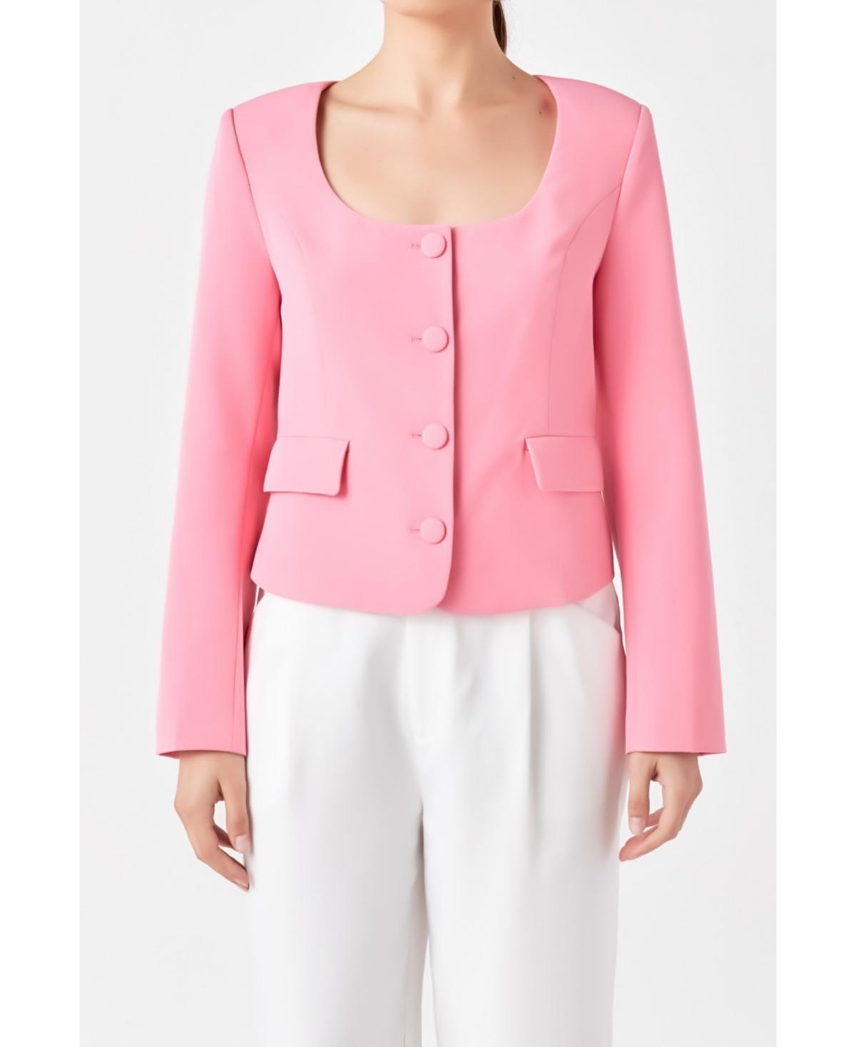 Womens Scooped Buttoned Top Product Image