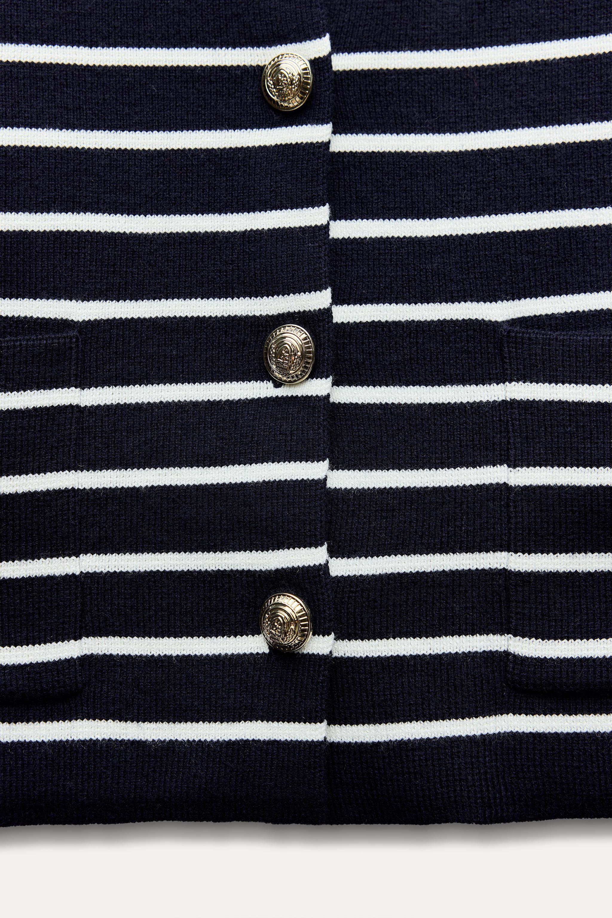 STRIPED KNIT CARDIGAN Product Image