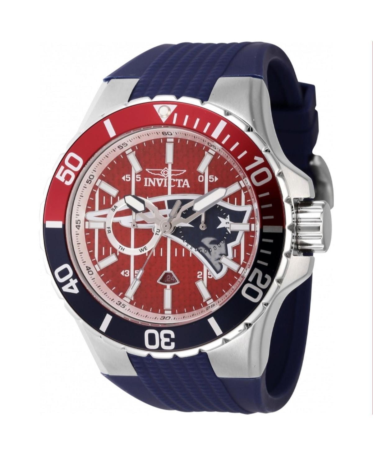 Invicta Mens 45406 Nfl New England Patriots Quartz Multifunction Red Dial Watch - Red Product Image