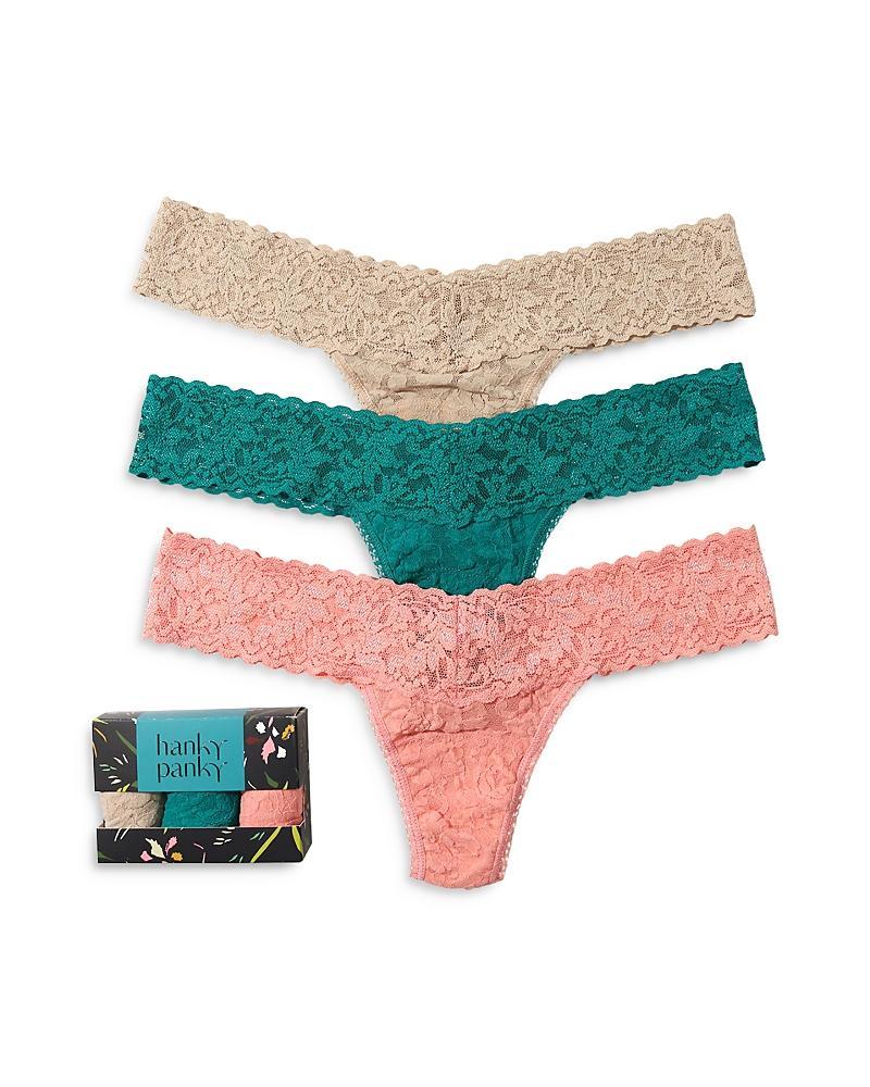 Hanky Panky Low-Rise Thongs, Set of 3 Product Image