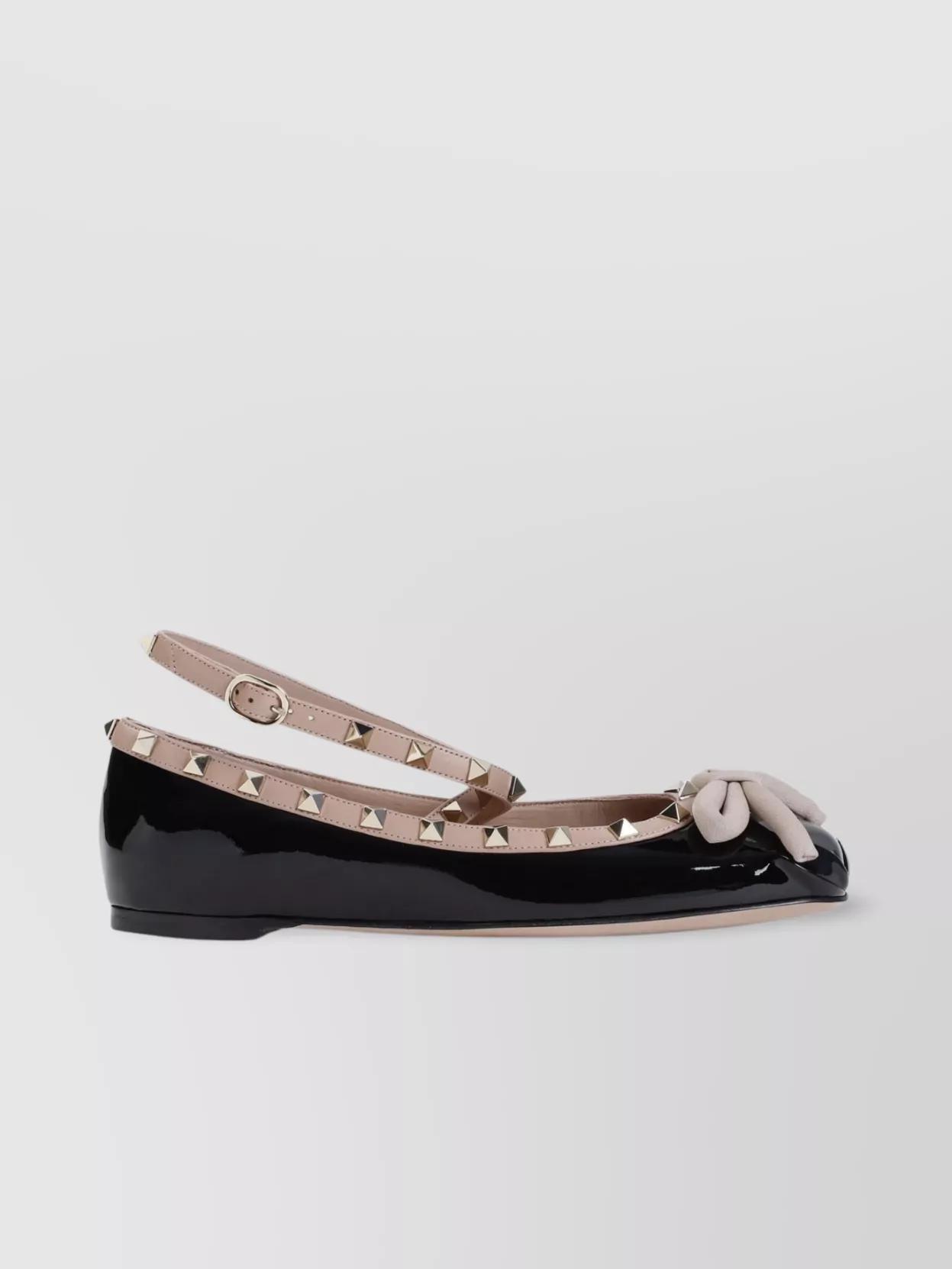 VALENTINO GARAVANI Rockstud Flats In Black Product Image