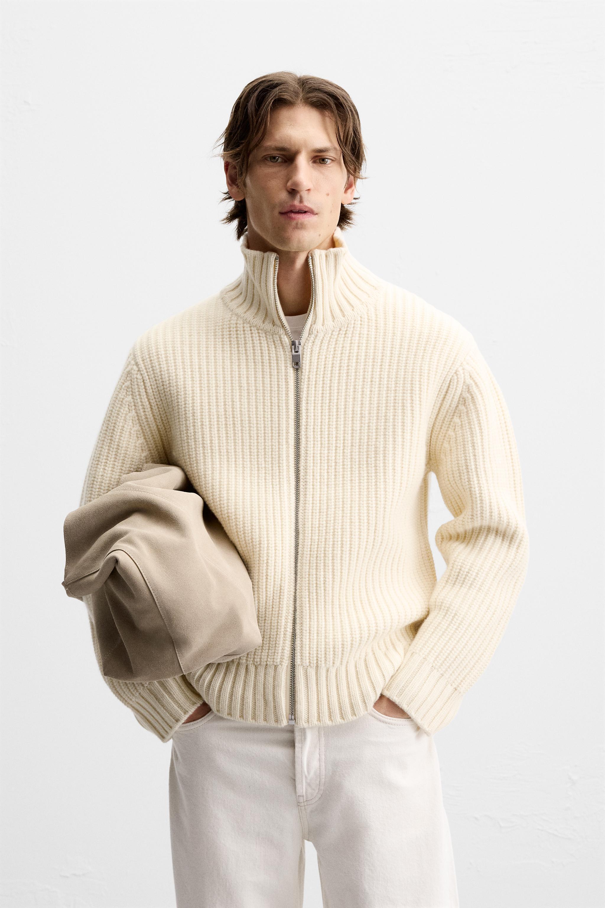 WOOL ZIPPER CARDIGAN Product Image