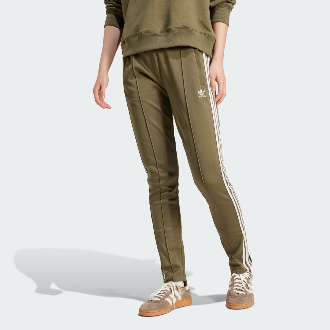 adidas Adicolor SST Track Pants Olive Strata XL Womens Product Image