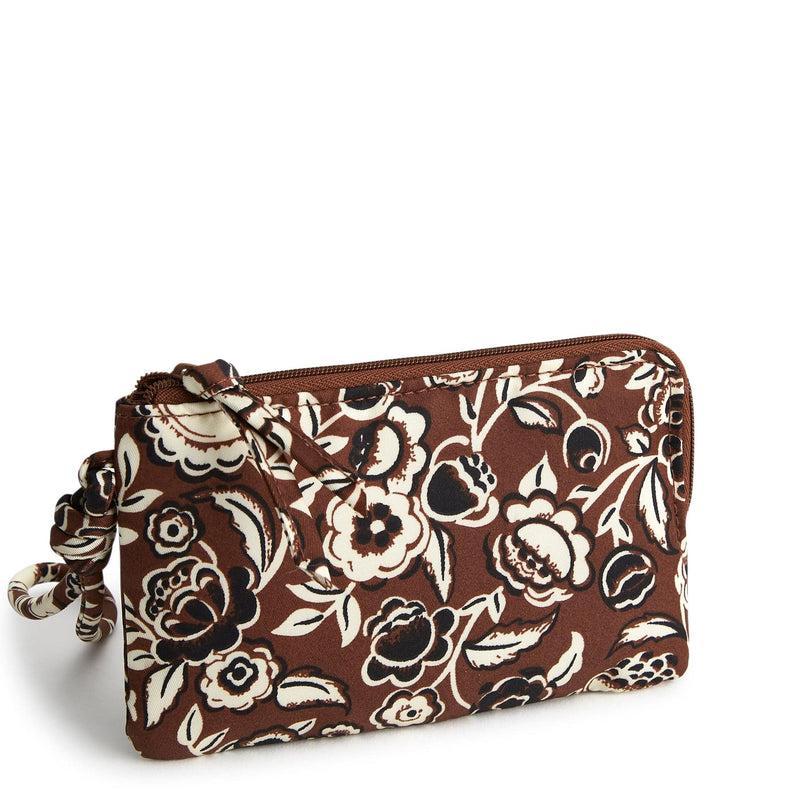 Vera Bradley Zip Wristlet Women in Bubbly Flowers Cinnamon Brown Product Image