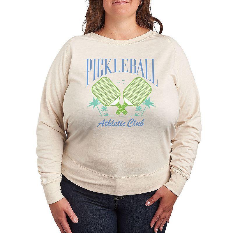 Plus Pickleball Athletic Club Slouchy Graphic Sweatshirt, Womens Brown Product Image