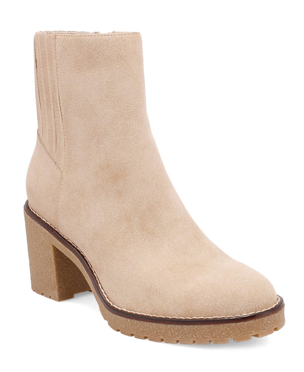 Mia Womens Harlow Lug-Sole Block-Heel Chelsea Booties Product Image