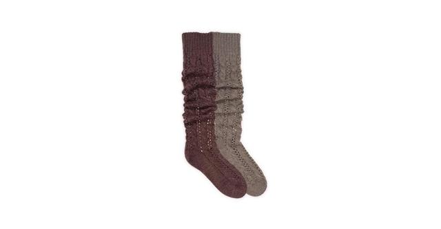 Womens MUK LUKS 2-Pair Pack Slouch Knit Cable Set Product Image