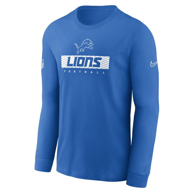 Detroit Lions Sideline Team Issue Nike Men's Dri-FIT NFL Long-Sleeve T-Shirt Product Image