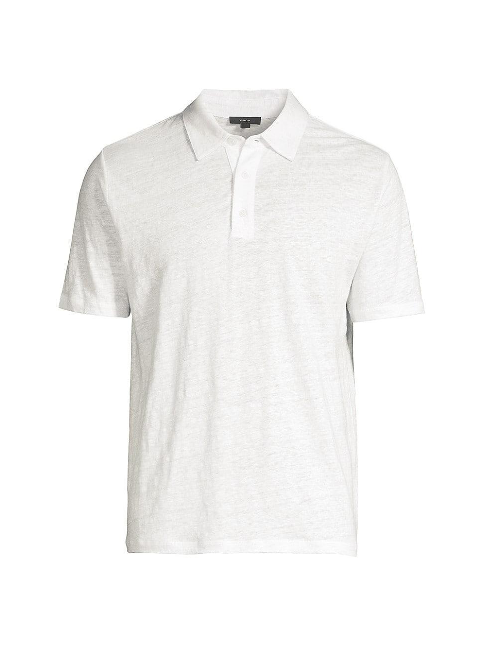 Mens Linen Polo Shirt Product Image