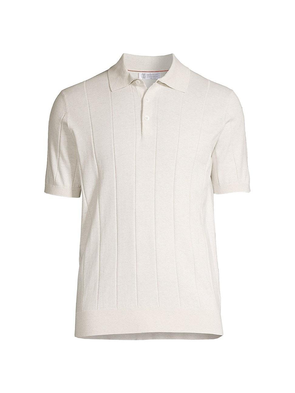 Mens Wide-Ribbed Dress Polo Shirt Product Image