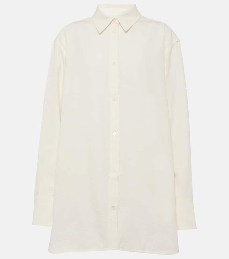 TOTÊME Floral Cotton-blend Jacquard Shirt In White product image