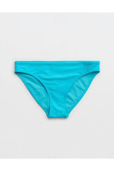 Aerie Shine Rib Full Coverage Bikini Bottom Women's Product Image