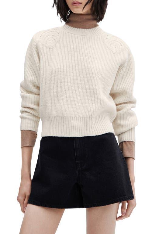 MANGO Perkins Embroidered Shoulder Sweater Product Image