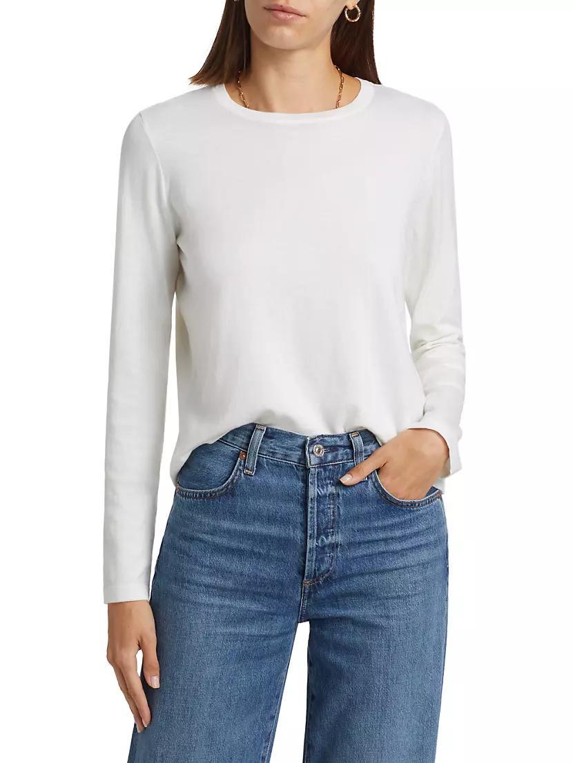 Cotton-Cashmere Long-Sleeve T-Shirt Product Image