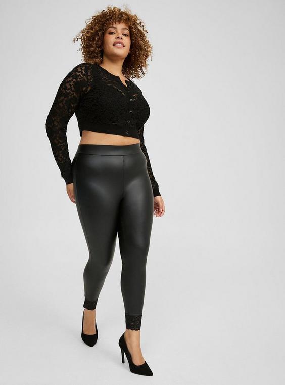 Full-Length Faux Leather Legging Product Image