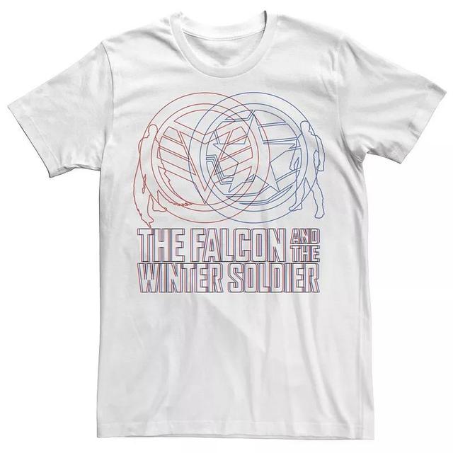 Big & Tall Marvel The Falcon And The Winter Soldier Line Art Tee, Mens Product Image