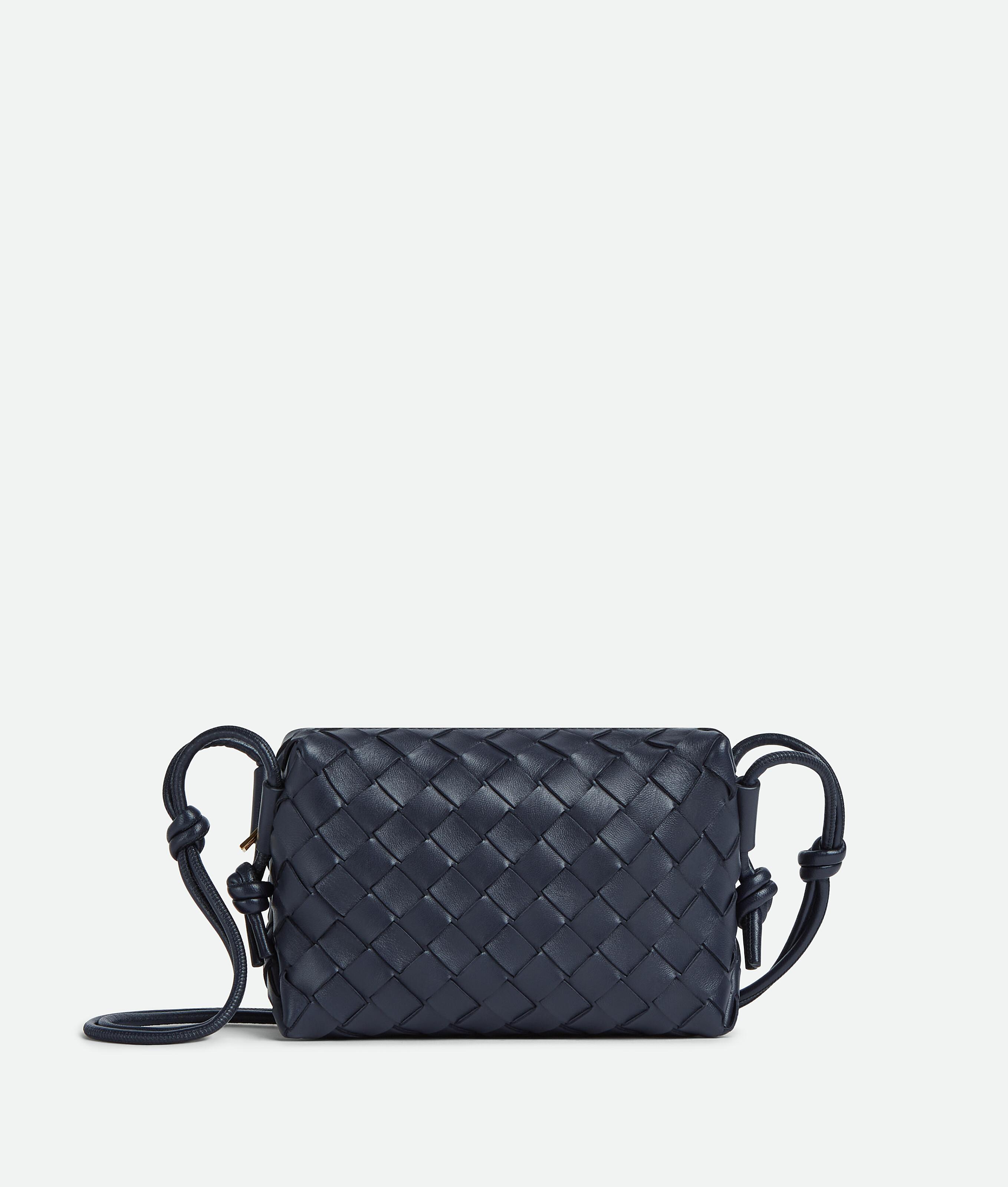 Bottega  Veneta Mini Loop Camera Bag In Blue Product Image