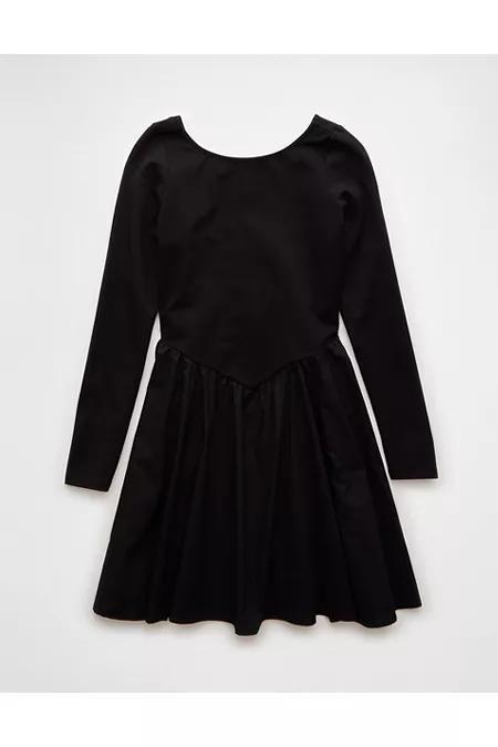 AE Long-Sleeve Knit Mini Dress Women's Product Image