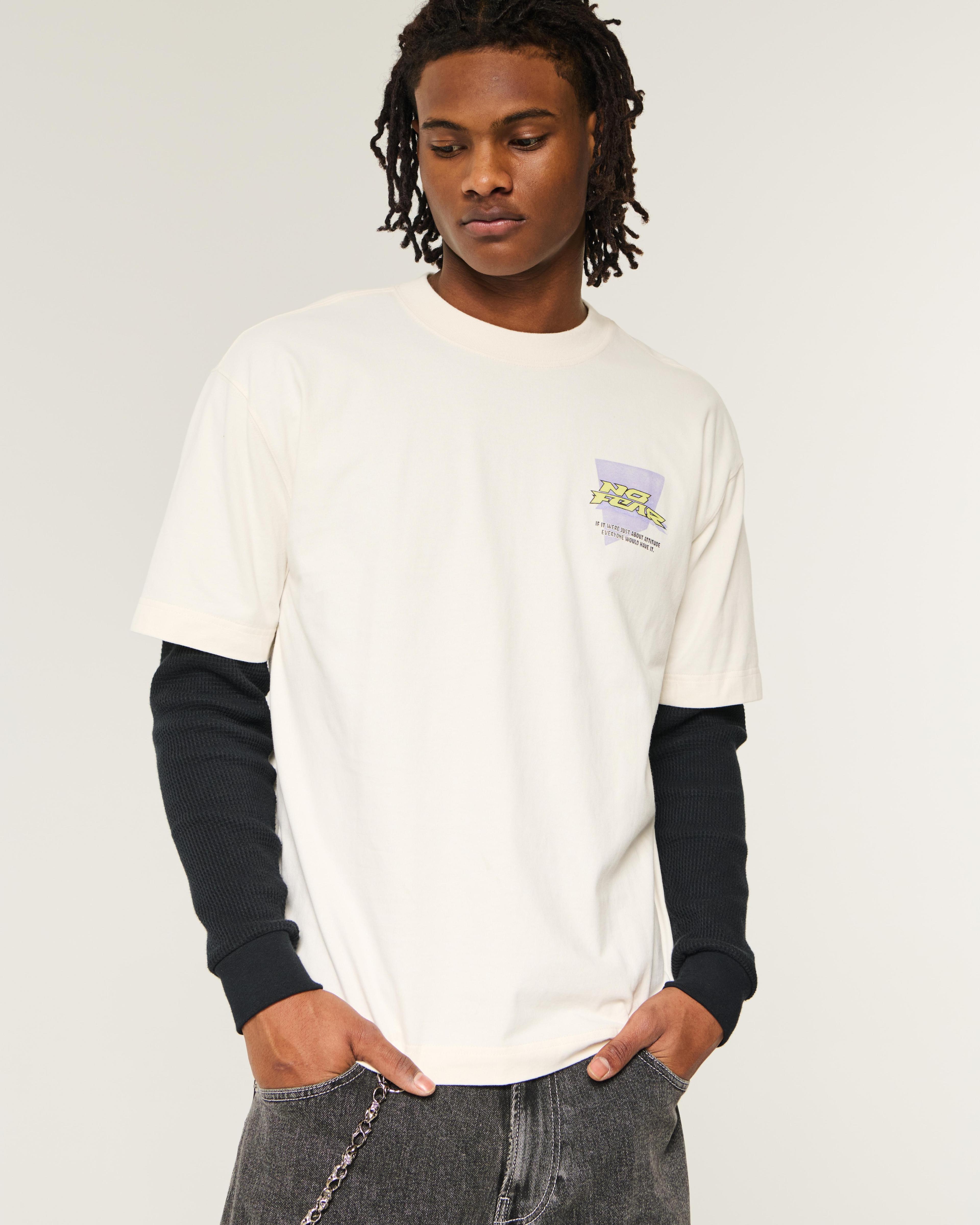 Boxy Heavyweight No Fear Graphic Tee Product Image