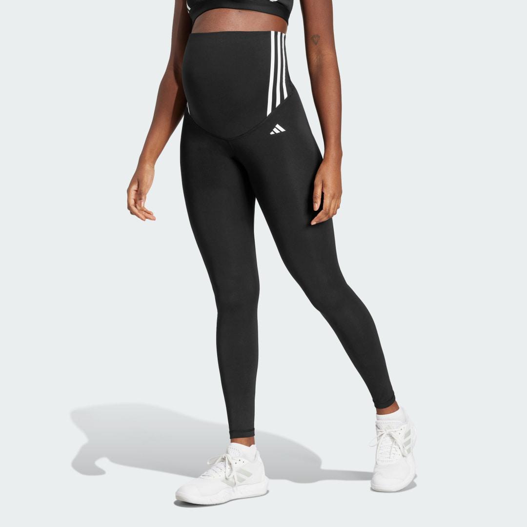 adidas Optime Essentials Full-Length Leggings (Maternity) Core Black XS Womens product image