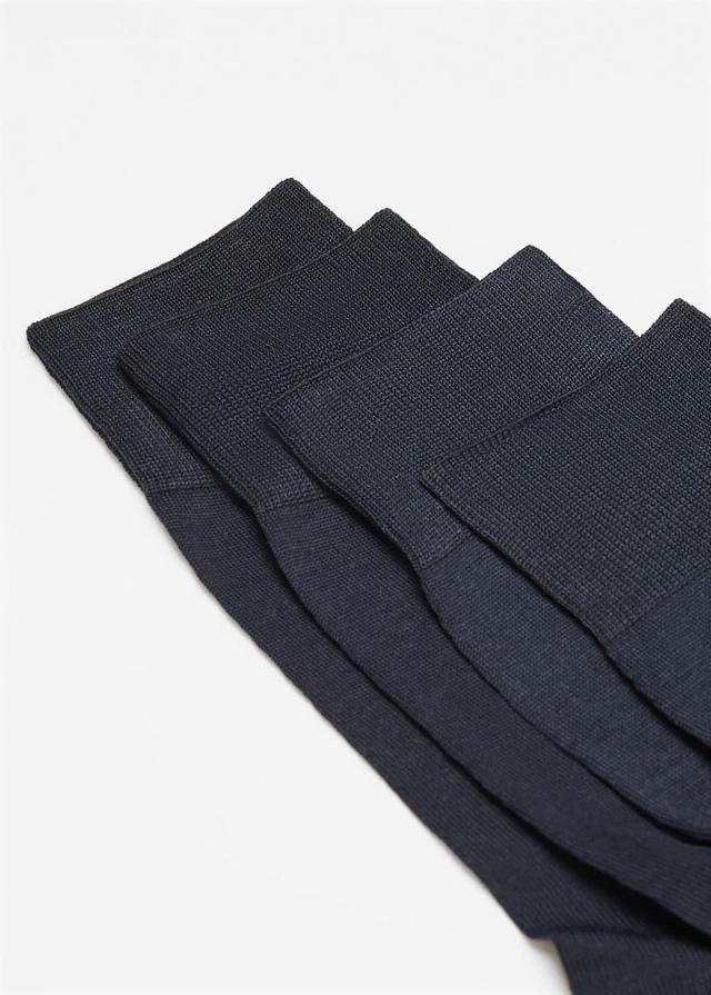 MANGO MAN - Basic cotton socks dark navyMen Product Image